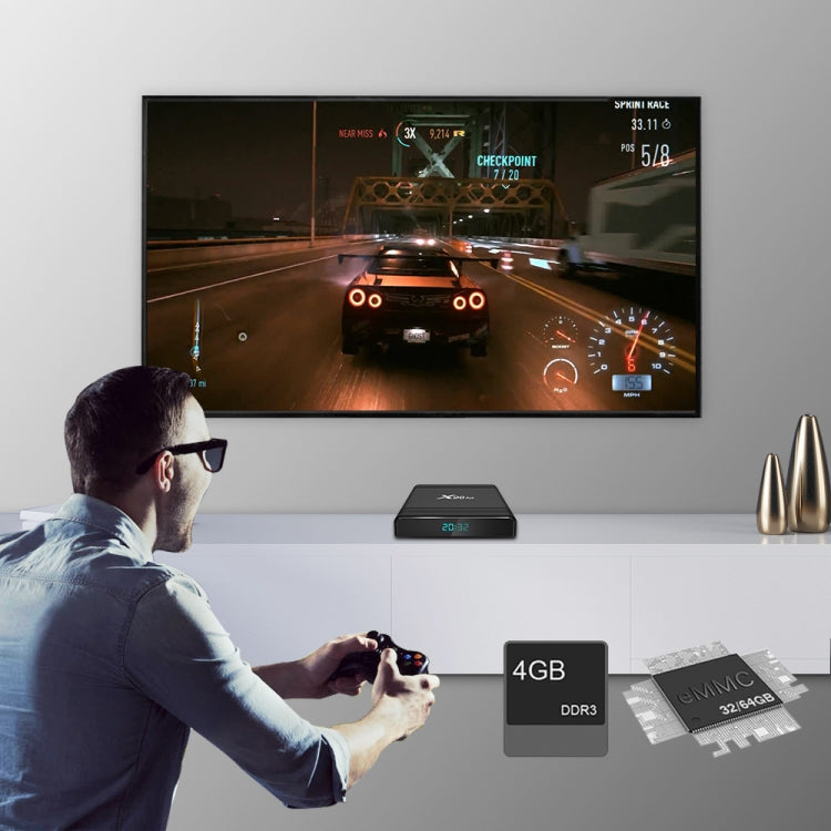 X96 Air 8K Smart TV BOX Android 9.0 Lecteur multimédia avec télécommande, Quad-core Amlogic S905X3, RAM : 4 Go, ROM : 32 Go, WiFi double bande, Bluetooth, prise australienne, 4 Go+32 Go