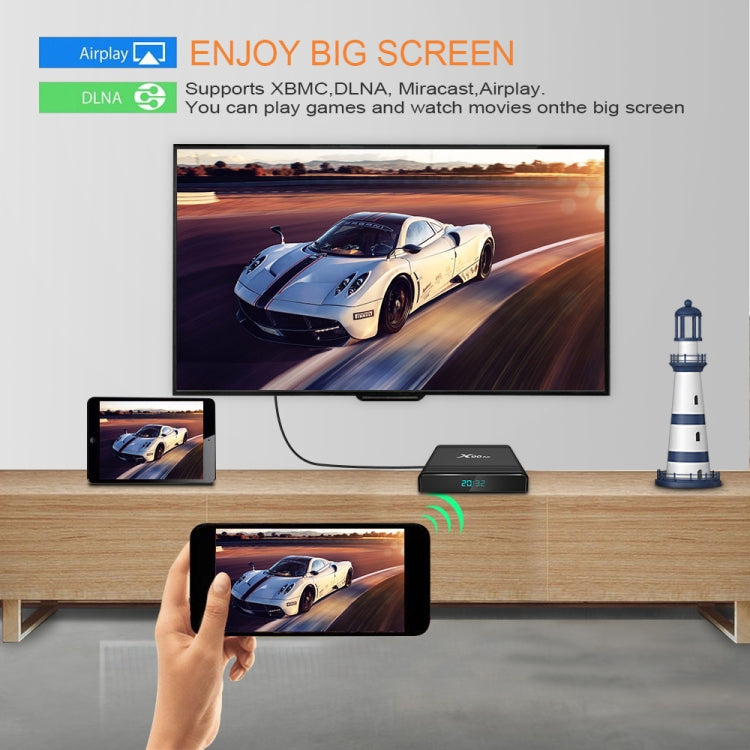 X96 Air 8K Smart TV BOX Android 9.0 Lecteur multimédia avec télécommande, Quad-core Amlogic S905X3, RAM : 4 Go, ROM : 32 Go, WiFi double bande, Bluetooth, prise australienne, 4 Go+32 Go