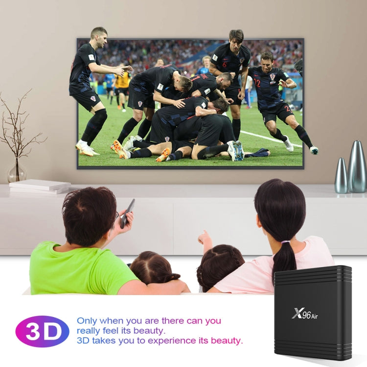 X96 Air 8K Smart TV BOX Android 9.0 Lecteur multimédia avec télécommande, Quad-core Amlogic S905X3, RAM : 4 Go, ROM : 32 Go, WiFi double bande, Bluetooth, prise australienne, 4 Go+32 Go