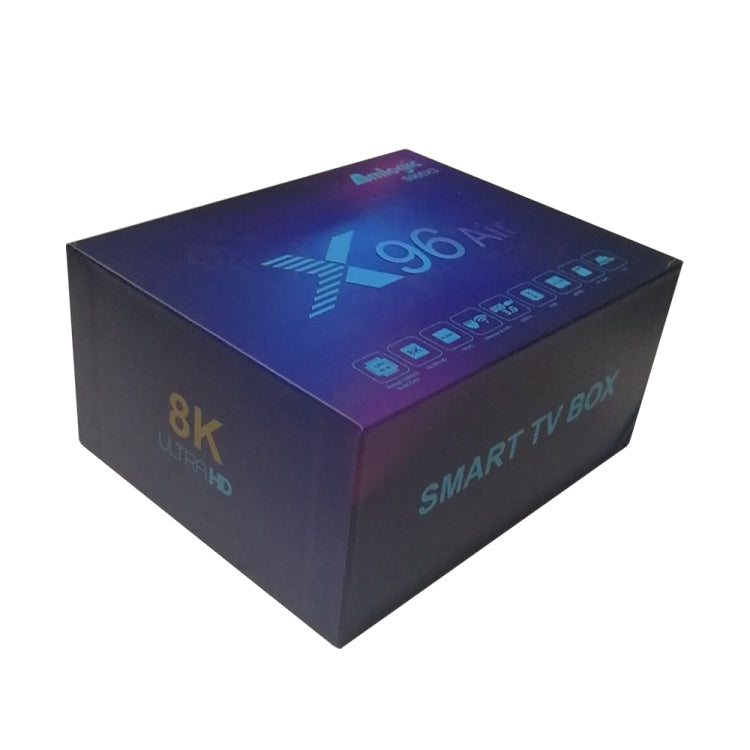 X96 Air 8K Smart TV BOX Android 9.0 Lecteur multimédia avec télécommande, Quad-core Amlogic S905X3, RAM : 4 Go, ROM : 32 Go, WiFi double bande, Bluetooth, prise australienne, 4 Go+32 Go