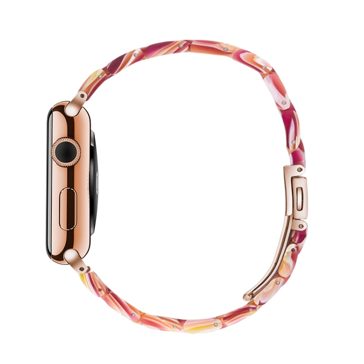 Bracelet de montre en résine tendance simple, Pour Apple Watch Series 4 40 mm et Series 3 & 2 & 1 38 mm, Pour Apple Watch Series 4 44 mm et Series 3 & 2 & 1 42 mm