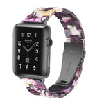 Bracelet de montre en résine tendance simple, Pour Apple Watch Series 4 40 mm et Series 3 & 2 & 1 38 mm, Pour Apple Watch Series 4 44 mm et Series 3 & 2 & 1 42 mm