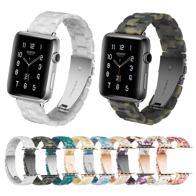 Bracelet de montre en résine tendance simple, Pour Apple Watch Series 4 40 mm et Series 3 & 2 & 1 38 mm, Pour Apple Watch Series 4 44 mm et Series 3 & 2 & 1 42 mm