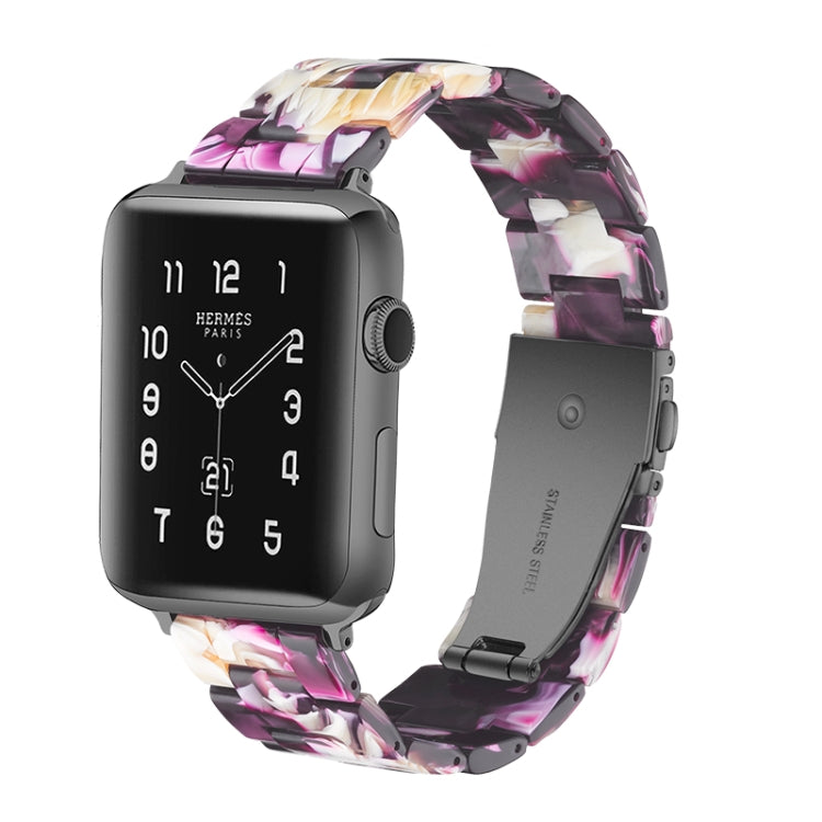 Bracelet de montre en résine tendance simple, Pour Apple Watch Series 4 40 mm et Series 3 & 2 & 1 38 mm, Pour Apple Watch Series 4 44 mm et Series 3 & 2 & 1 42 mm