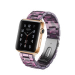 Bracelet de montre en résine tendance simple pour Apple Watch Series 4 44mm et Series 3 & 2 & 1 42mm, pour Apple Watch Series 4 40mm et Series 3 & 2 & 1 38mm, pour Apple Watch Series 4 44mm et Series 3 & 2 & 1 42mm & Series 3 & 2 & 1 42mm