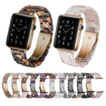Bracelet de montre en résine tendance simple pour Apple Watch Series 4 44mm et Series 3 & 2 & 1 42mm, pour Apple Watch Series 4 40mm et Series 3 & 2 & 1 38mm, pour Apple Watch Series 4 44mm et Series 3 & 2 & 1 42mm & Series 3 & 2 & 1 42mm