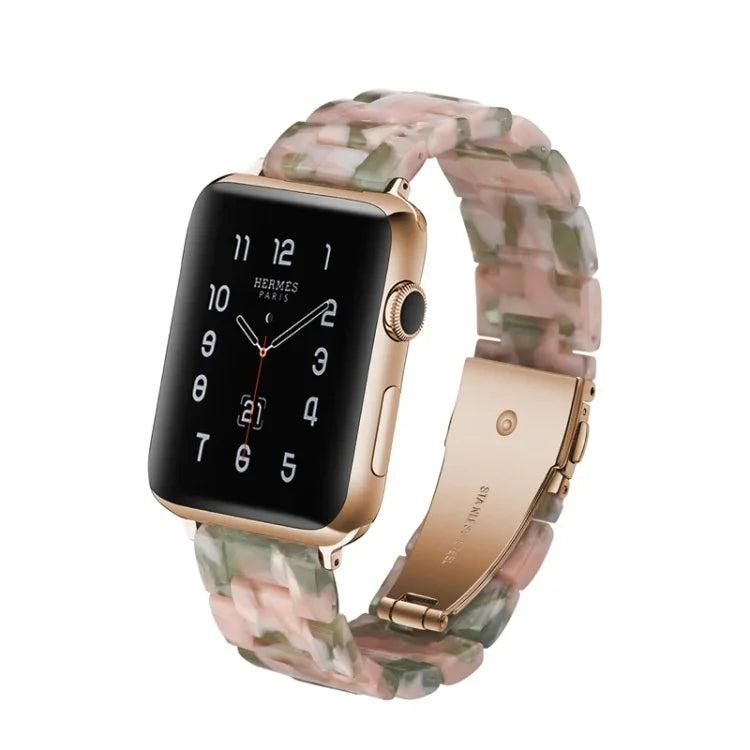 Bracelet de montre en résine tendance simple pour Apple Watch Series 4 44mm et Series 3 & 2 & 1 42mm, pour Apple Watch Series 4 40mm et Series 3 & 2 & 1 38mm, pour Apple Watch Series 4 44mm et Series 3 & 2 & 1 42mm & Series 3 & 2 & 1 42mm