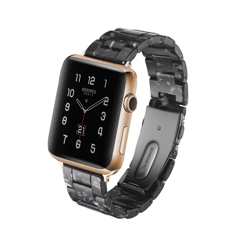 Bracelet de montre en résine tendance simple pour Apple Watch Series 4 44mm et Series 3 & 2 & 1 42mm, pour Apple Watch Series 4 40mm et Series 3 & 2 & 1 38mm, pour Apple Watch Series 4 44mm et Series 3 & 2 & 1 42mm & Series 3 & 2 & 1 42mm
