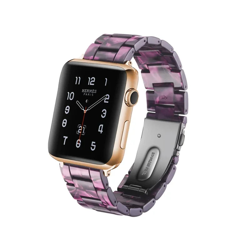 Bracelet de montre en résine tendance simple pour Apple Watch Series 4 44mm et Series 3 & 2 & 1 42mm, pour Apple Watch Series 4 40mm et Series 3 & 2 & 1 38mm, pour Apple Watch Series 4 44mm et Series 3 & 2 & 1 42mm & Series 3 & 2 & 1 42mm