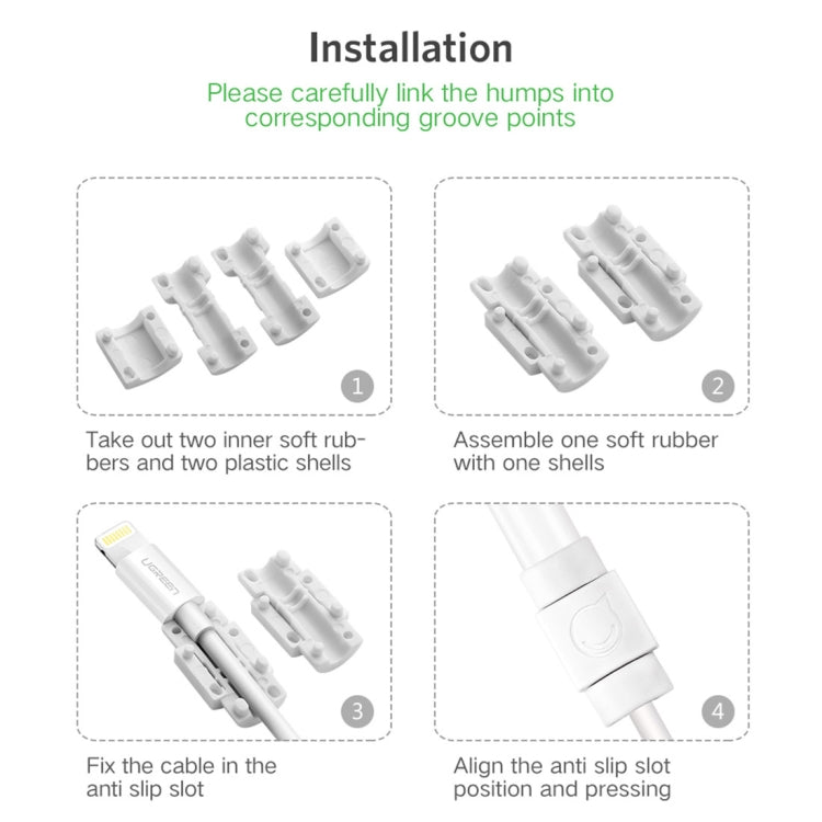 UGREEN LP127 Lot de 6 protections anti-rupture pour câbles de données Apple d'origine