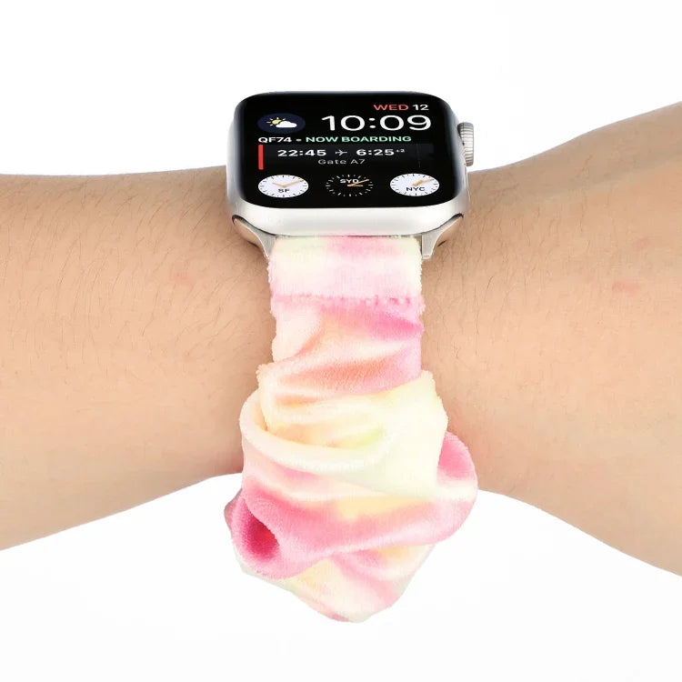 Bracelet de rechange en flanelle pour Apple Watch Ultra 49 mm / Series 8 et 7 45 mm / SE 2 et 6 et SE et 5 et 4 44 mm / 3 et 2 et 1 42 mm, pour Apple Watch Series 7 45 mm / 6 et SE et 5 et 4 44 mm / 3 et 2 et 1 42 mm