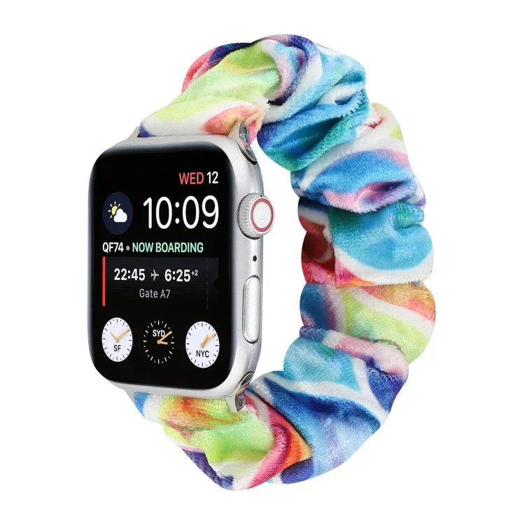 Bracelet de rechange en flanelle pour Apple Watch Ultra 49 mm / Series 8 et 7 45 mm / SE 2 et 6 et SE et 5 et 4 44 mm / 3 et 2 et 1 42 mm, pour Apple Watch Series 7 45 mm / 6 et SE et 5 et 4 44 mm / 3 et 2 et 1 42 mm