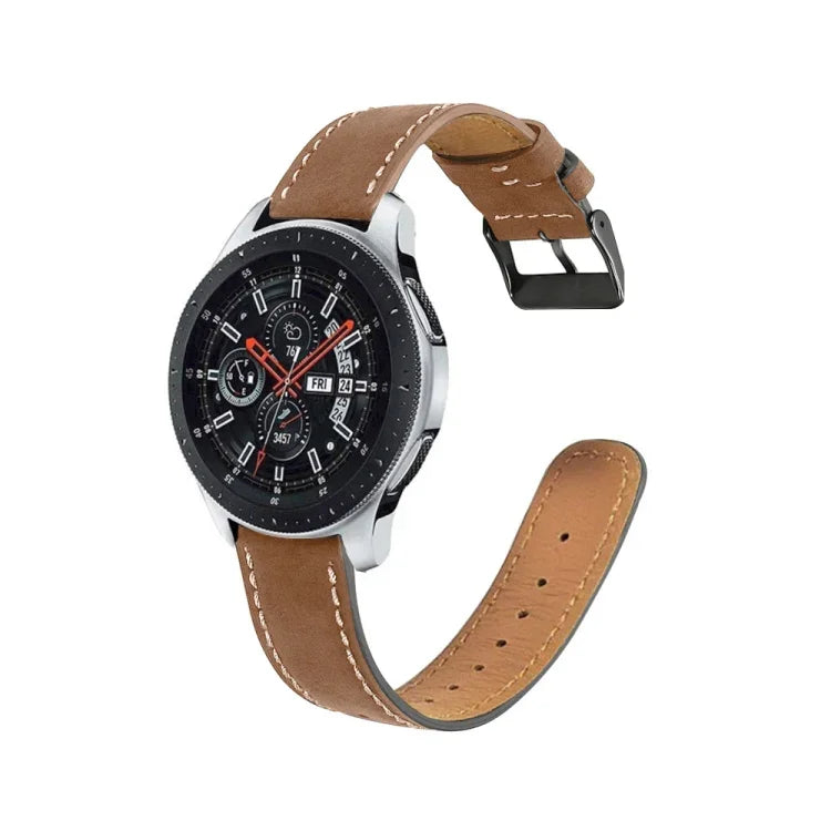 Bracelet de rechange en cuir véritable avec queue ronde pour Samsung Galaxy Watch Active / Active 2 40mm / Active 2 44mm, pour Samsung Galaxy Watch Active