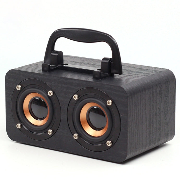 Enceintes subwoofer portables rétro sans fil Bluetooth en bois FT-4002, support carte TF & lecture MP3 USB, grain de bois noir, grain de bois jaune, grain de bois rouge