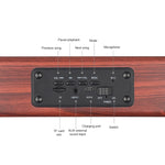 Enceinte Bluetooth portable en bois D10 Bluetooth 4.2, D10 (texture bois rouge)
