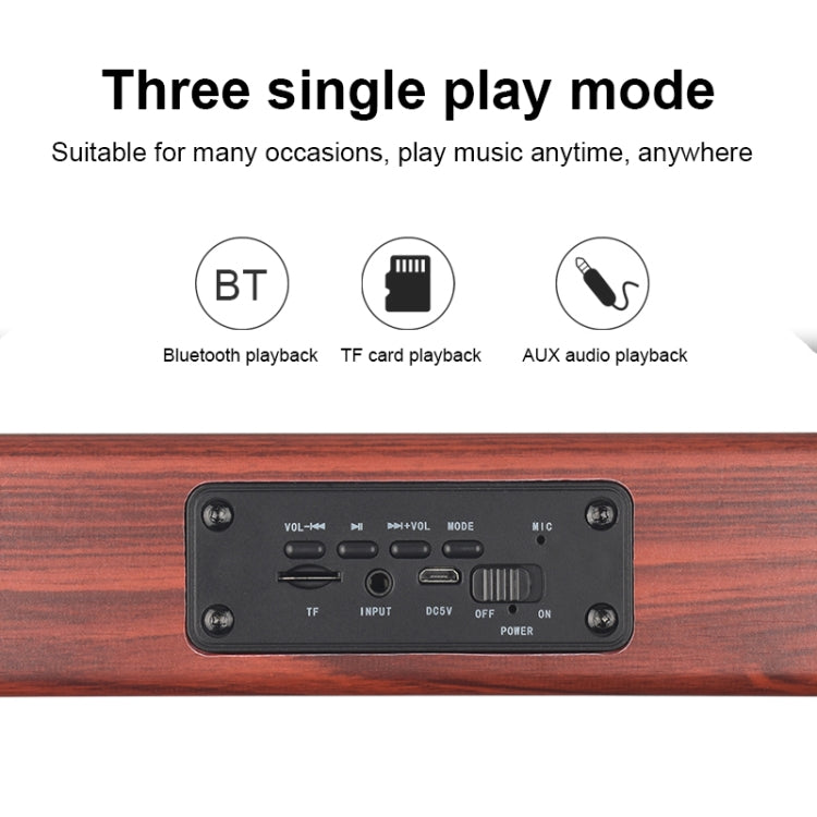 Enceinte Bluetooth portable en bois D10 Bluetooth 4.2, D10 (texture bois rouge)