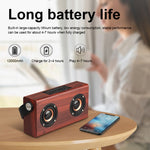Enceinte Bluetooth portable en bois D10 Bluetooth 4.2, D10 (texture bois rouge)