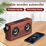 Enceinte Bluetooth portable en bois D10 Bluetooth 4.2, D10 (texture bois rouge)