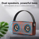 Enceinte Bluetooth portable en bois D10 Bluetooth 4.2, D10 (texture bois rouge)