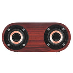 Enceinte Bluetooth classique à double corne en bois Q8 Bluetooth 4.2, Q8 (texture bois rouge), Q8 (texture noyer)