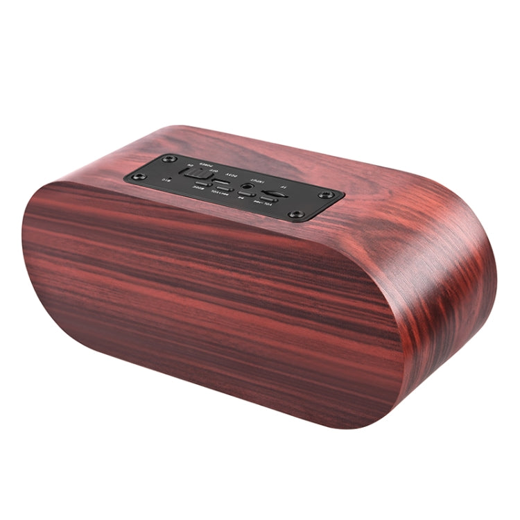 Enceinte Bluetooth classique à double corne en bois Q8 Bluetooth 4.2, Q8 (texture bois rouge), Q8 (texture noyer)