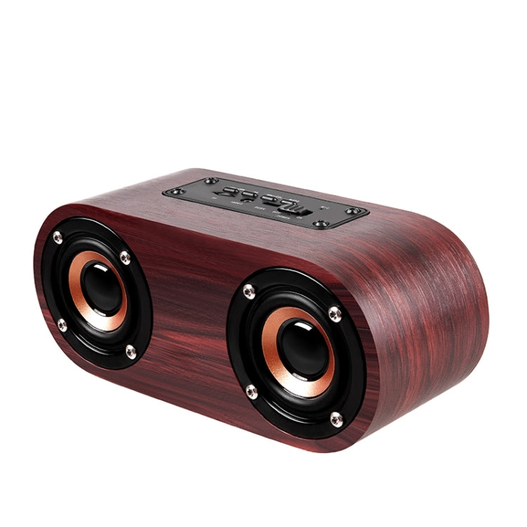 Enceinte Bluetooth classique à double corne en bois Q8 Bluetooth 4.2, Q8 (texture bois rouge), Q8 (texture noyer)