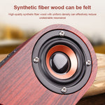 Enceinte Bluetooth classique à double corne en bois Q8 Bluetooth 4.2, Q8 (texture bois rouge), Q8 (texture noyer)