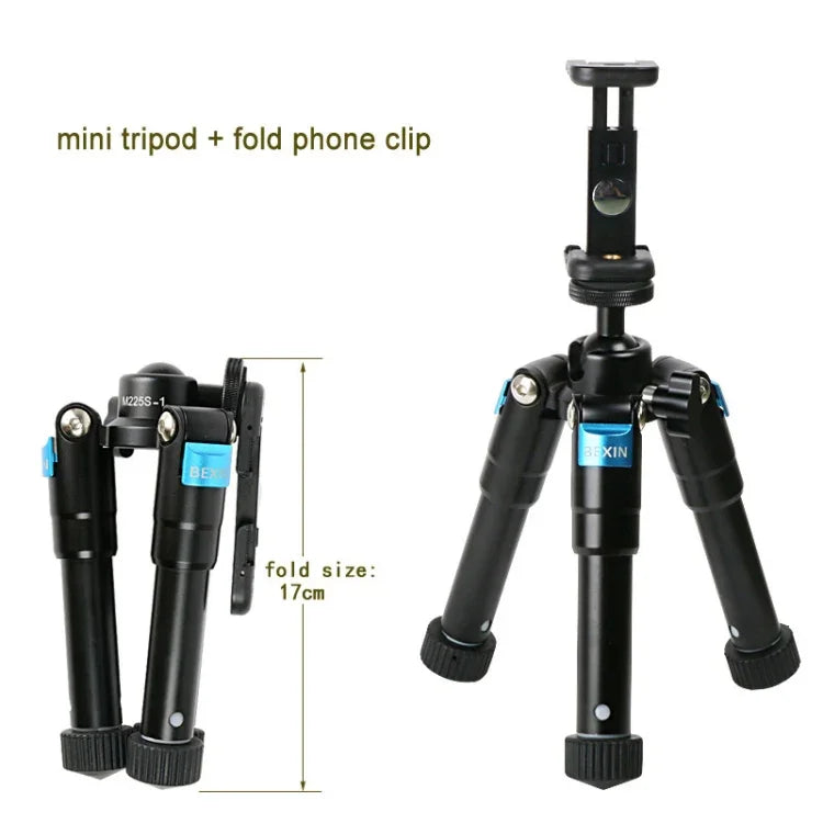 Trépied de bureau multifonctionnel BEXIN MS15 pour appareil photo, retardateur et téléphone portable