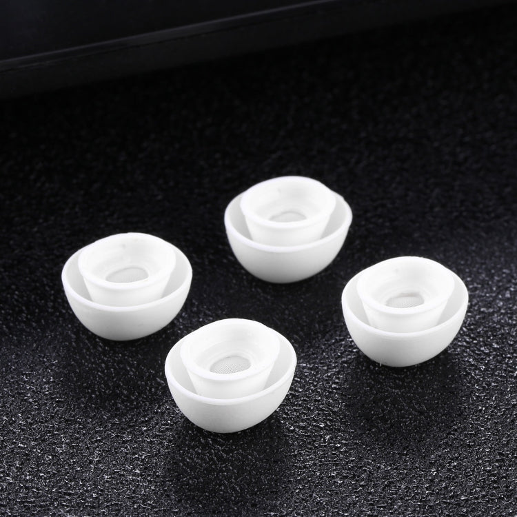 2 paires d'embouts auriculaires en silicone souple avec filet pour écouteurs AirPods, S, M, L