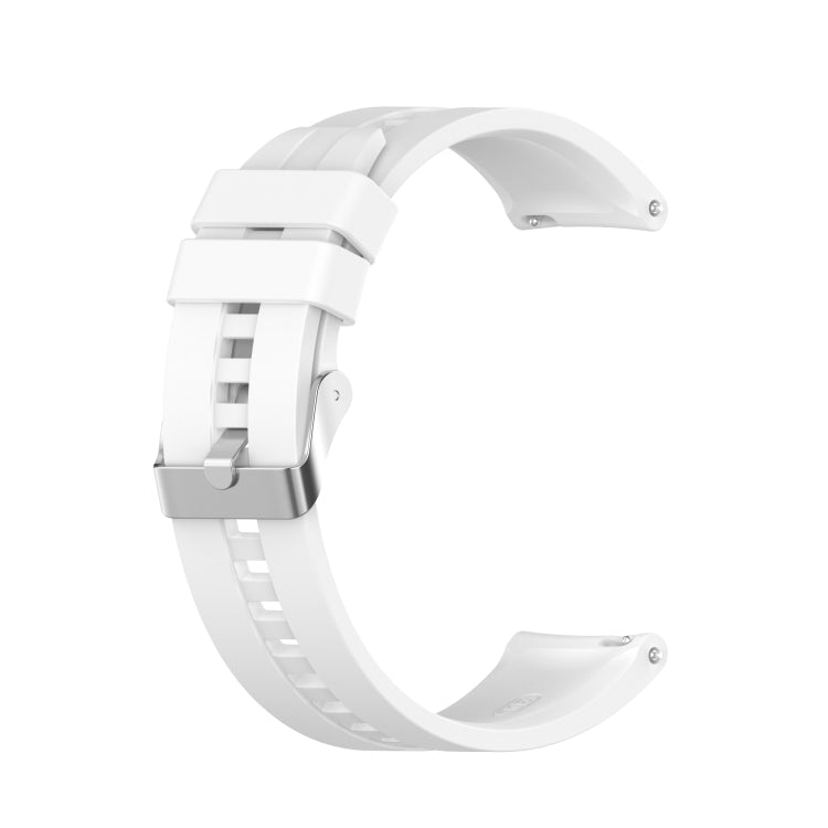 For Huawei Watch GT 2 42mm Silicone Replacement Wrist Strap Watchband, with Black Buckle, with Silver Buckle