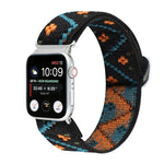Metal Japanese Buckle Elastic Nylon Replacement Watchbands, For Apple Watch Series 7 45mm / 6 & SE & 5 & 4 44mm / 3 & 2 & 1 42mm, For Apple Watch Series 8&7 41mm / SE 2&6&SE&5&4 40mm / 3&2&1 38mm                                                         ...