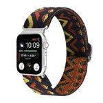 Metal Japanese Buckle Elastic Nylon Replacement Watchbands, For Apple Watch Series 7 45mm / 6 & SE & 5 & 4 44mm / 3 & 2 & 1 42mm, For Apple Watch Series 8&7 41mm / SE 2&6&SE&5&4 40mm / 3&2&1 38mm                                                         ...