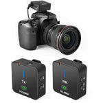 Microphone sans fil YELANGU MX5 2.4G pour diffusion en direct, interview et tournage