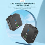 Microphone sans fil YELANGU MX5 2.4G pour diffusion en direct, interview et tournage