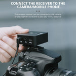 Microphone sans fil YELANGU MX5 2.4G pour diffusion en direct, interview et tournage