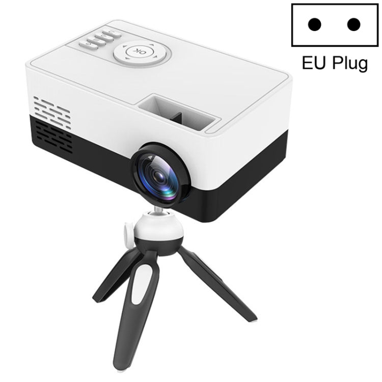 Mini-projecteur LED domestique HD 1920 x 1080P J15 avec support trépied, compatible AV / HDMI x 1 / USB x 1 / TF x 1, prise UE, prise US, prise UK, prise AU