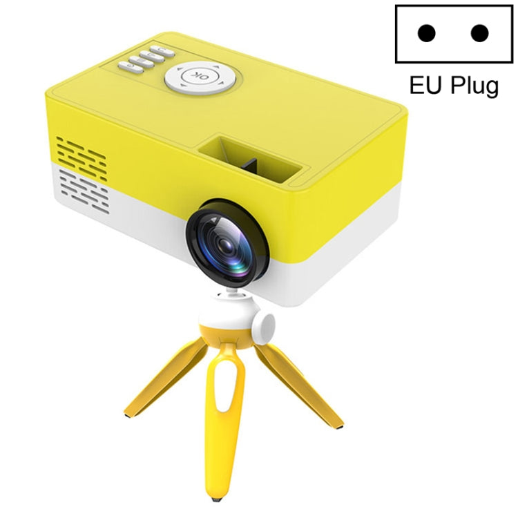 Mini-projecteur LED domestique HD 1920 x 1080P J15 avec support trépied, compatible AV / HDMI x 1 / USB x 1 / TF x 1, prise UE, prise US, prise UK, prise AU