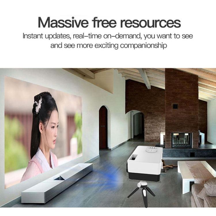 Mini-projecteur LED domestique HD 1920 x 1080P J15 avec support trépied, compatible AV / HDMI x 1 / USB x 1 / TF x 1, prise UE, prise US, prise UK, prise AU
