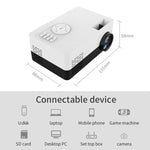 Mini-projecteur LED domestique HD 1920 x 1080P J15 avec support trépied, compatible AV / HDMI x 1 / USB x 1 / TF x 1, prise UE, prise US, prise UK, prise AU