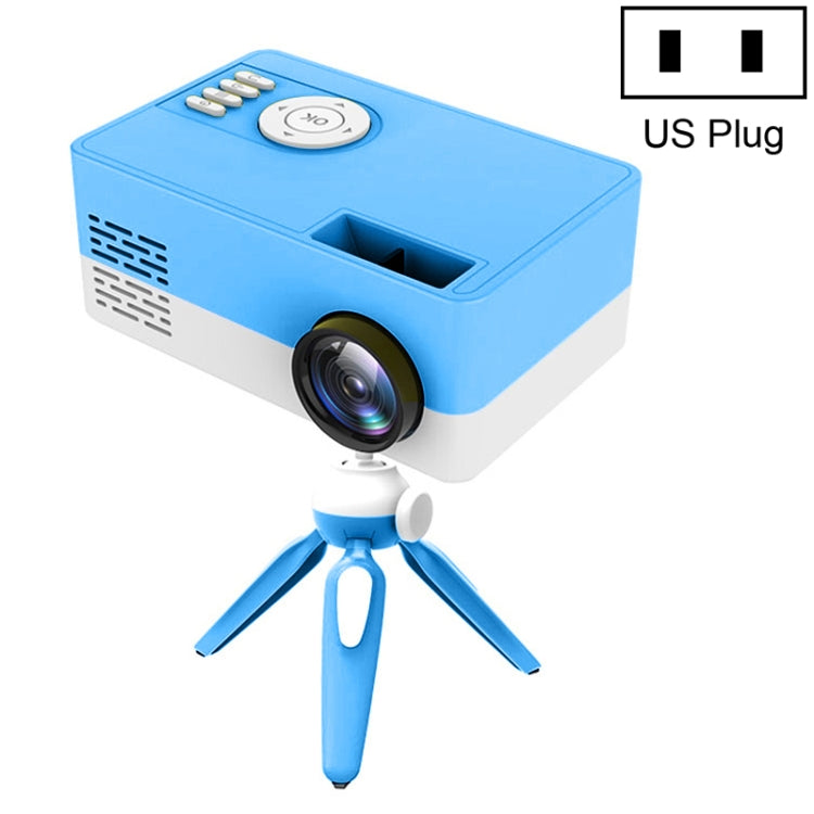 Mini-projecteur LED domestique HD 1920 x 1080P J15 avec support trépied, compatible AV / HDMI x 1 / USB x 1 / TF x 1, prise UE, prise US, prise UK, prise AU