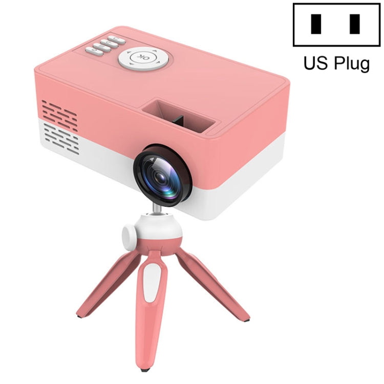 Mini-projecteur LED domestique HD 1920 x 1080P J15 avec support trépied, compatible AV / HDMI x 1 / USB x 1 / TF x 1, prise UE, prise US, prise UK, prise AU