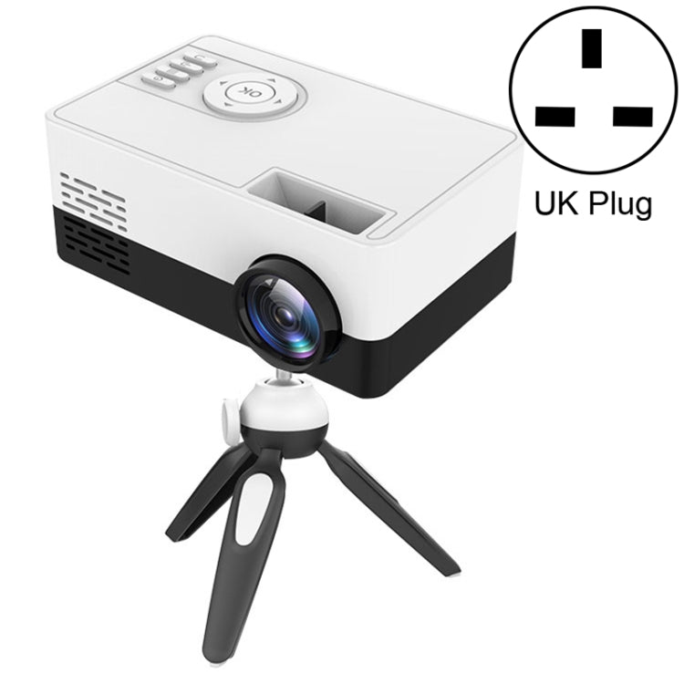 Mini-projecteur LED domestique HD 1920 x 1080P J15 avec support trépied, compatible AV / HDMI x 1 / USB x 1 / TF x 1, prise UE, prise US, prise UK, prise AU