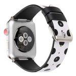 Fashion Wave Dot Series Leather Replacement Watchbands For Apple Watch Series 6 & SE & 5 & 4 40mm / 3 & 2 & 1 38mm, For Apple Watch Series 8&7 41mm / SE 2&6&SE&5&4 40mm / 3&2&1 38mm