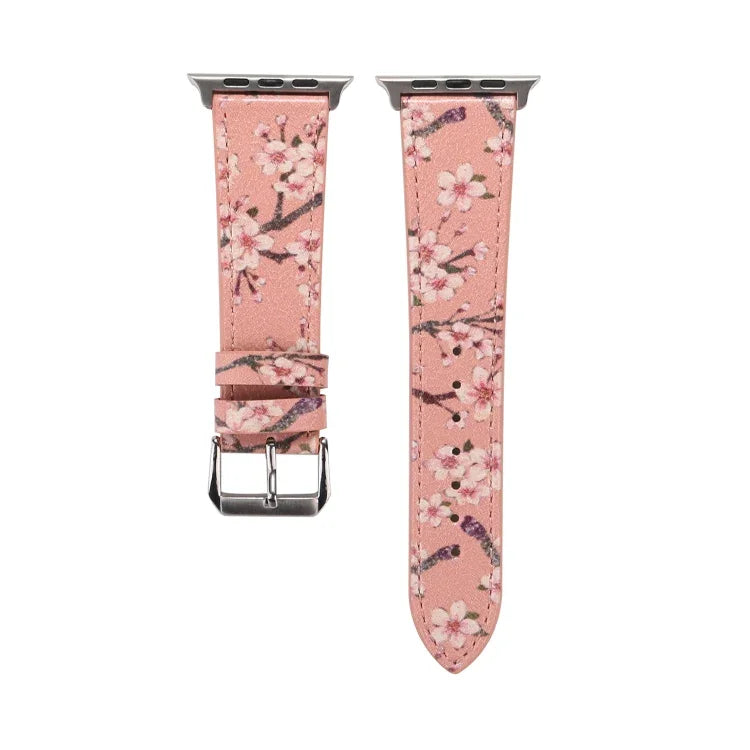 Bracelets de rechange en cuir de la série Plum pour Apple Watch Series 6 & SE & 5 & 4 40mm / 3 & 2 & 1 38mm, pour Apple Watch Series 8&7 41mm / SE 2&6&SE&5&4 40mm / 3&2&1 38mm, pour Apple Watch Series 7 41mm / 6 & SE & 5 & 4 40mm / 3 & 2 & 1 38mm