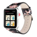 Bracelets de rechange en cuir de la série Plum pour Apple Watch Series 6 & SE & 5 & 4 40mm / 3 & 2 & 1 38mm, pour Apple Watch Series 8&7 41mm / SE 2&6&SE&5&4 40mm / 3&2&1 38mm, pour Apple Watch Series 7 41mm / 6 & SE & 5 & 4 40mm / 3 & 2 & 1 38mm