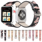 Bracelets de rechange en cuir de la série Plum pour Apple Watch Series 6 & SE & 5 & 4 40mm / 3 & 2 & 1 38mm, pour Apple Watch Series 8&7 41mm / SE 2&6&SE&5&4 40mm / 3&2&1 38mm, pour Apple Watch Series 7 41mm / 6 & SE & 5 & 4 40mm / 3 & 2 & 1 38mm