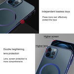 Straight Side Laser Plating Full Coverage Clear TPU Shockproof Magsafe Case, For iPhone 12 mini, For iPhone 12 Pro Max, For iPhone 12 Pro