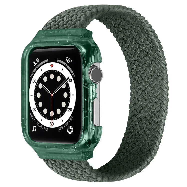 Weave Replacement Wrist Strap Watchbands with Frame For Apple Watch Series 6 & SE & 5 & 4 44mm / 3 & 2 & 1 42mm, 128mm, 135mm, 140mm, 145mm, 150mm, 155mm, 160mm, 165mm