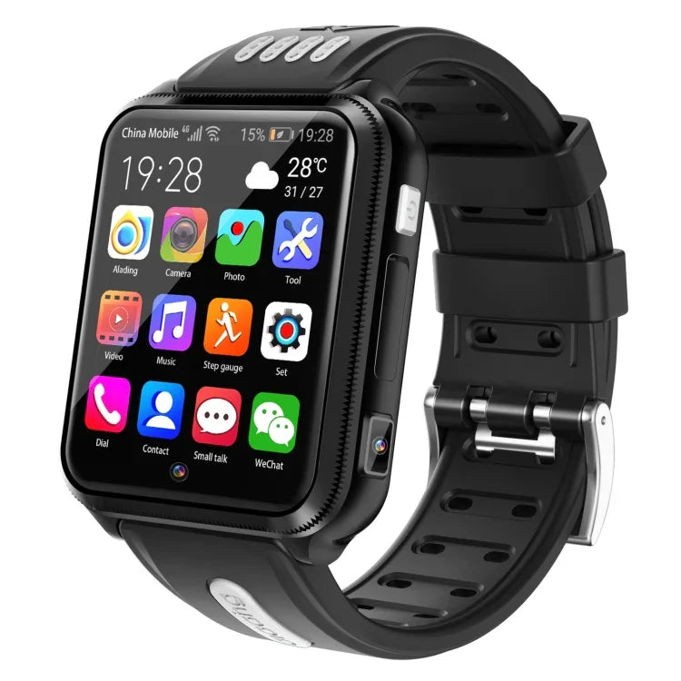 Montre connectée H1(1+8) avec écran 1,54 pouce, double caméra, compatible carte SIM, suivi GPS, trajectoire en temps réel et surveillance de la température