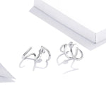 Boucles d'oreilles femme S925 argent sterling, style simple, lignes